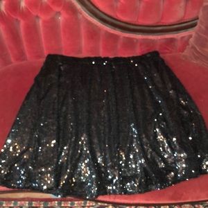 Black sequined skater skirt!!!!